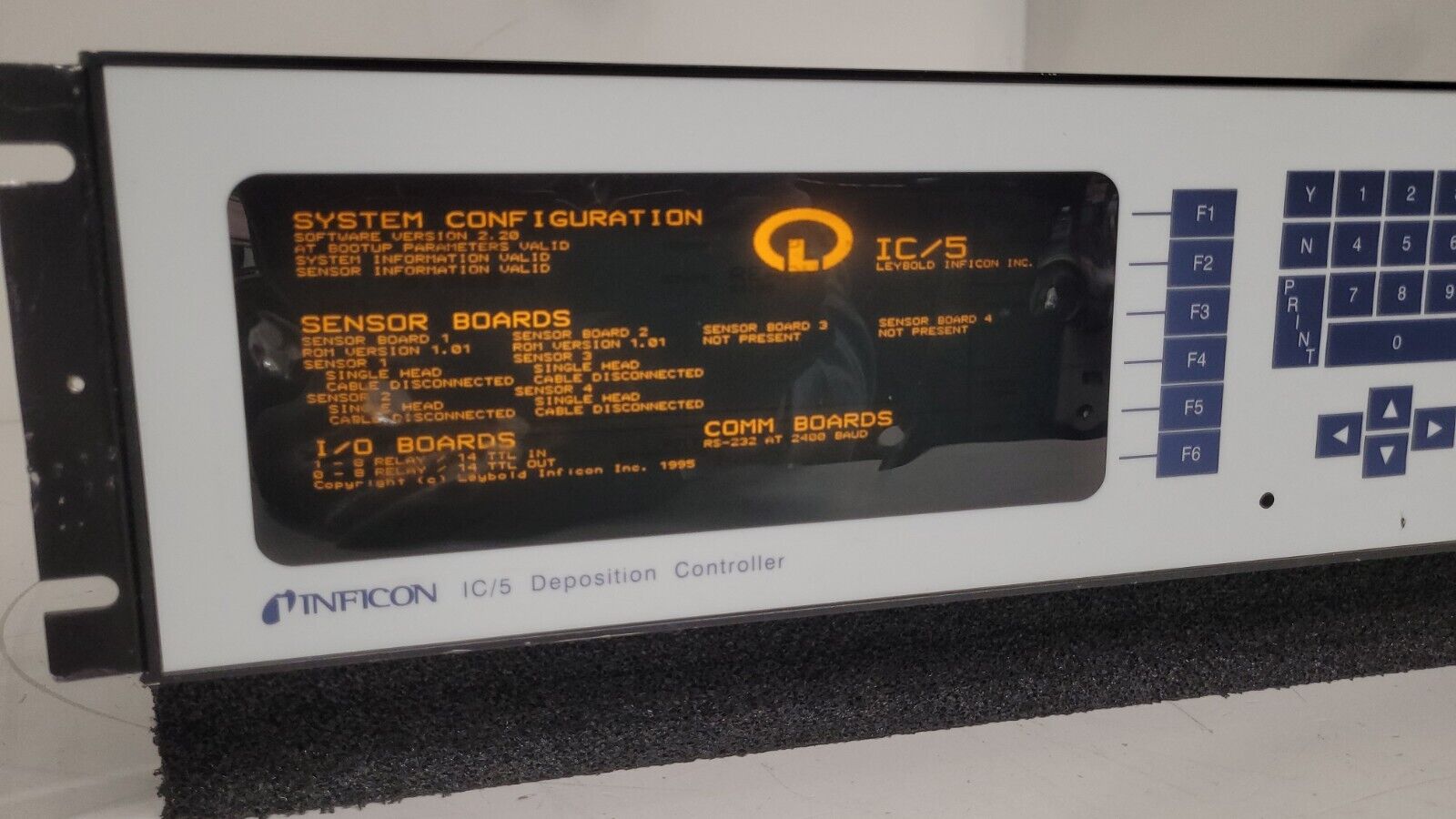 Inficon IC5 Deposition Controller IC/5 Model 760-500-G2 2x Sensor Boards A1