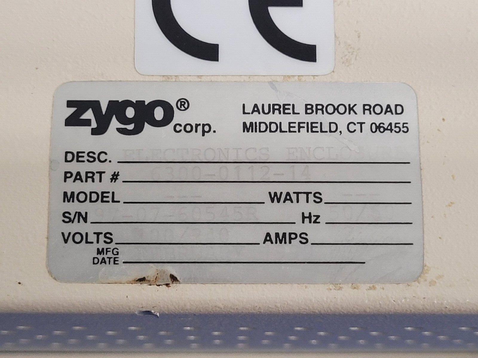 Zygo New View 100 Electronics Enclosure 6300-0112-14 Green Light Powers On.
