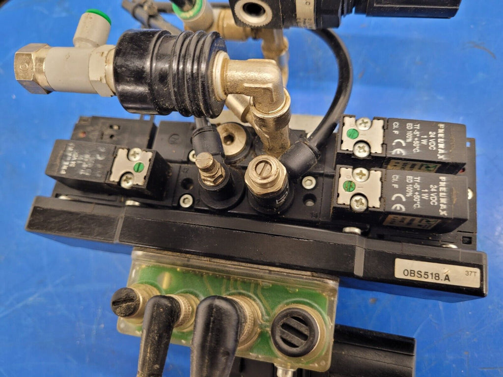 Pneumax Pneumatic Solenoid 2 Valve Manifold 2400.04.01 24VDC 145 PSI OBS518.A