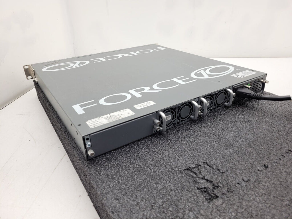 Dell Force10 S4810P Network Switch w/ Rack Ears Power on tested green lights.