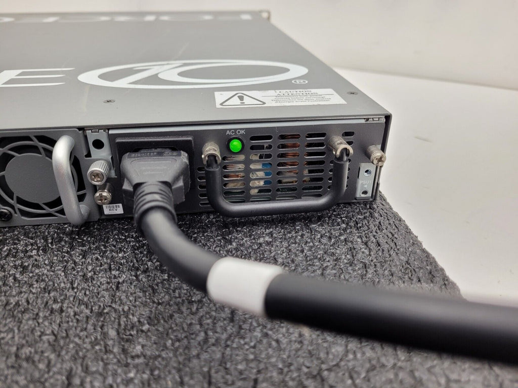 Dell Force10 S4810P Network Switch w/ Rack Ears Power on tested green lights.