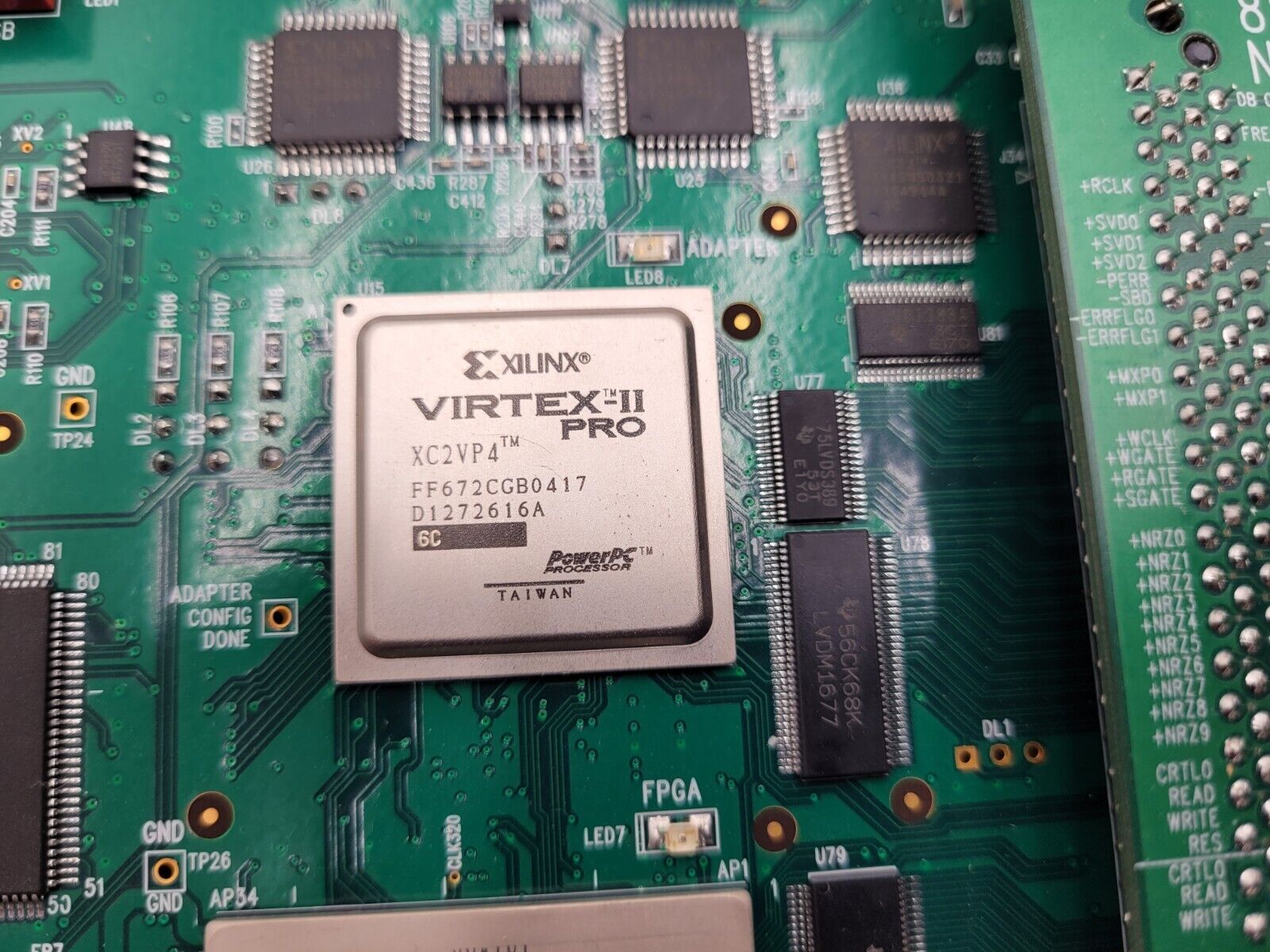 Marvell MV5 Motherboard w/ daughter boards Vertex II Pro XC2VP50 88C8800-A2