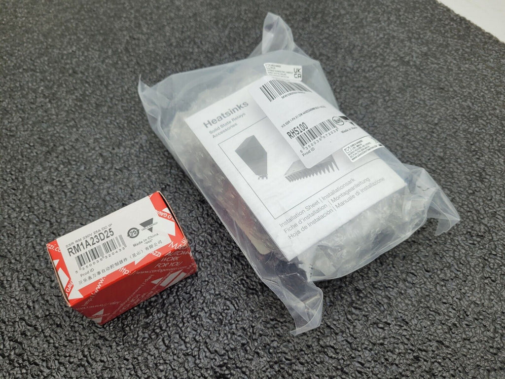 Carlo Gavazzi Relay + Heatsink Assembly RHS100 SSR RM 230V 25A DC IP NEW IN BOX