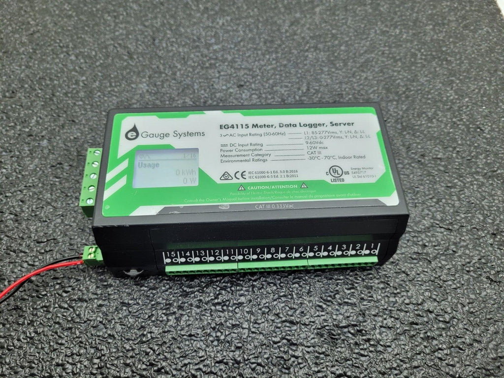 E Gauge Onset EG4115 Energy Meter Web Server Data Logger 6x Current Transfomers