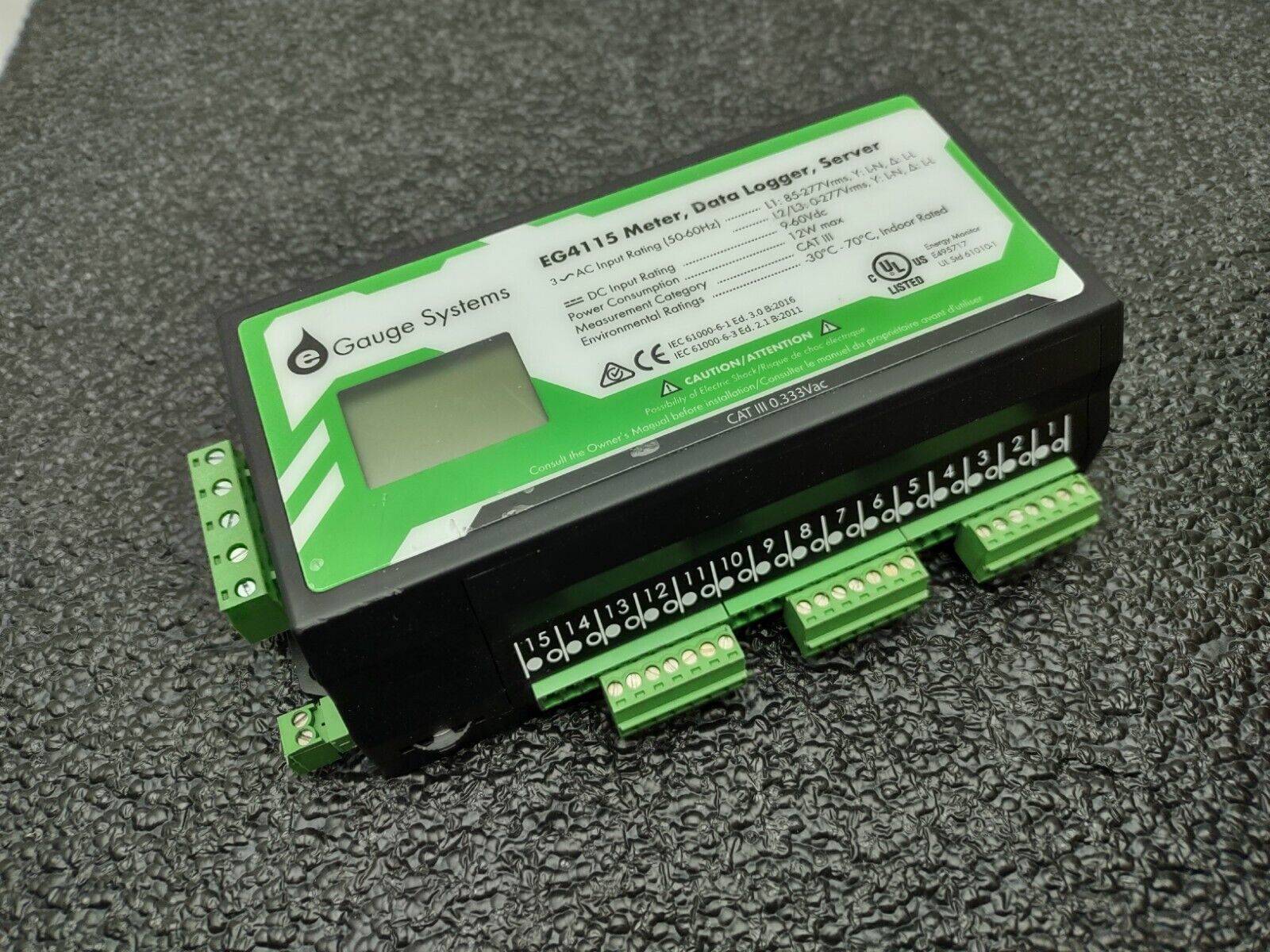 E Gauge Onset EG4115 Energy Meter Web Server Data Logger 6x Current Transfomers