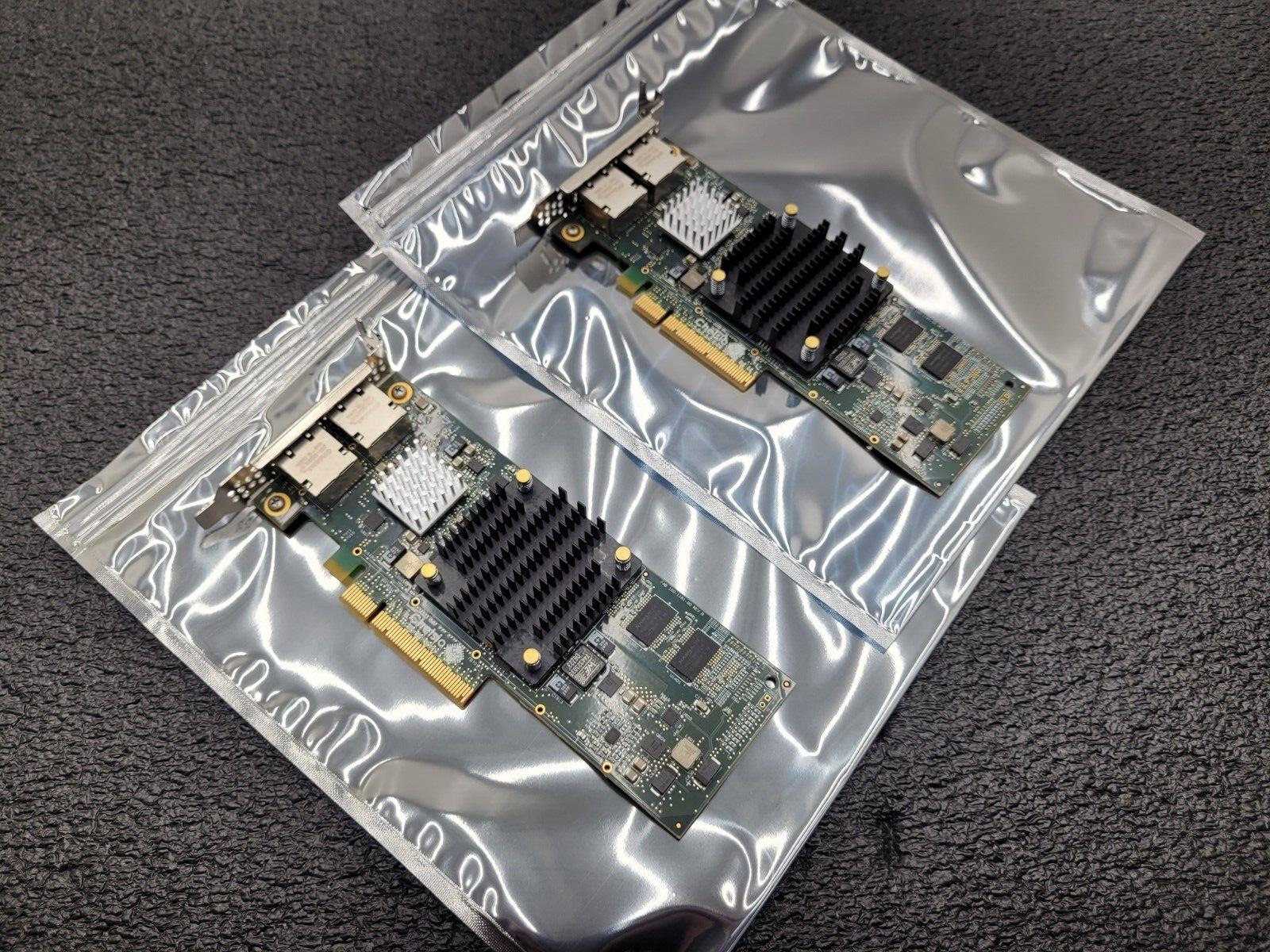 Lot of 2x Chelsio T520-CR 10Gb 2-Port SFP+ PCIe Low Profile PCI Bracket
