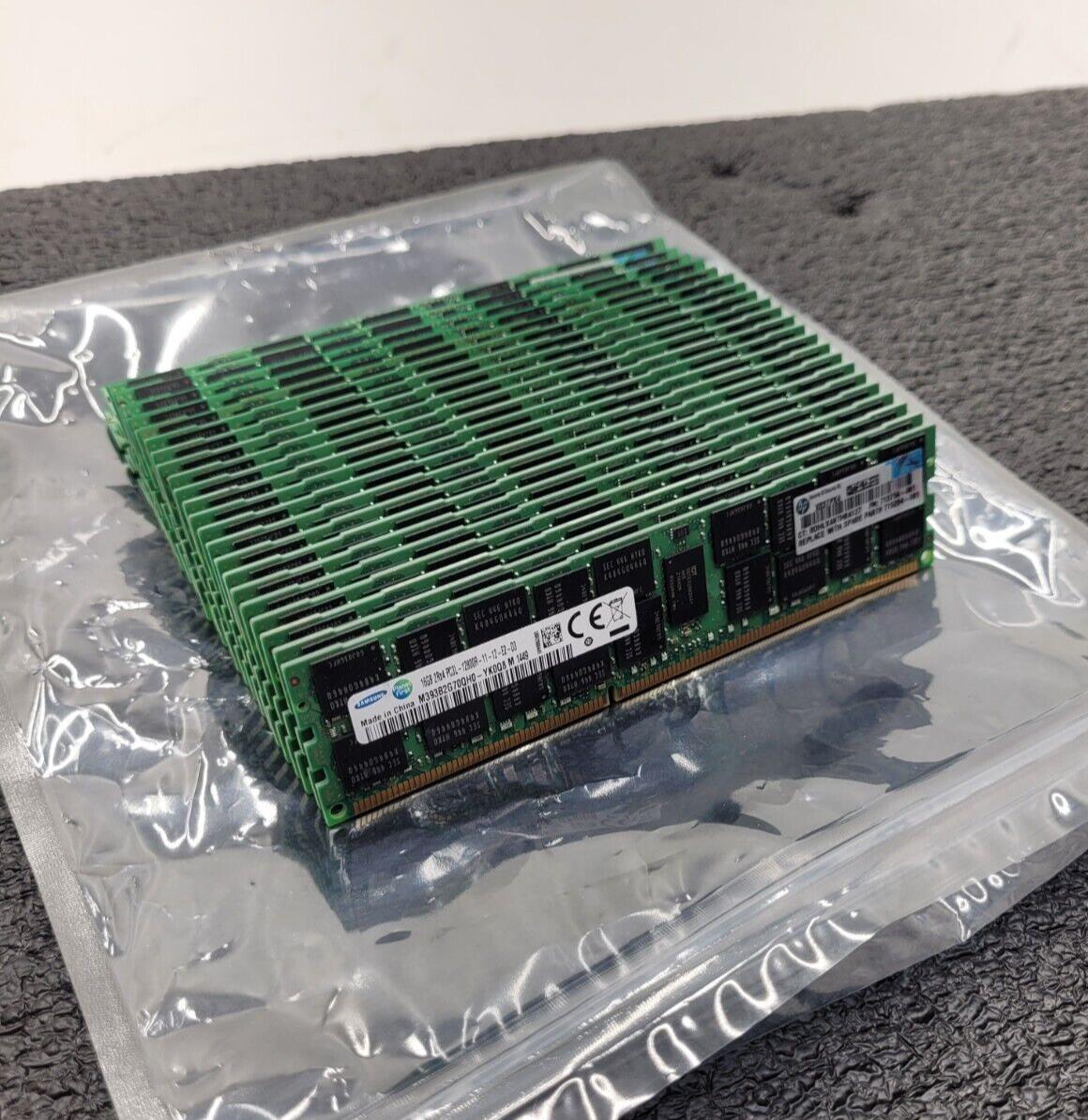 Lot of 24 HP 16GB 2Rx4 PC3L-12800R 713756-081 HPE ECC Server Memory RAM 384Gb
