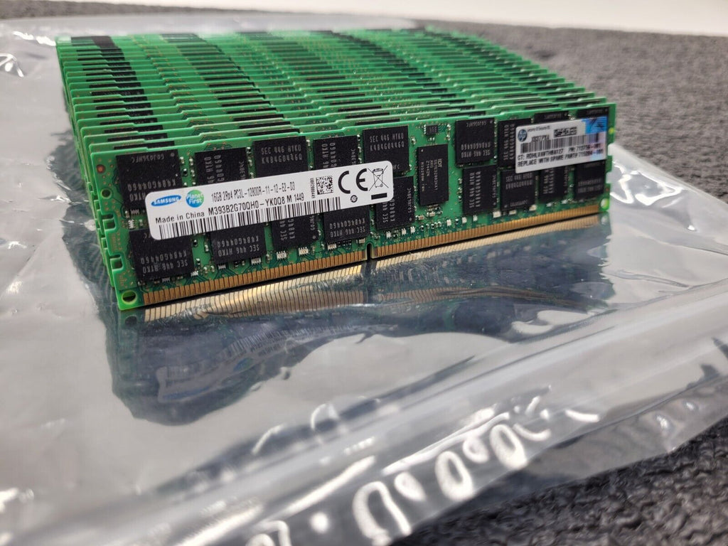 Lot of 24 HP 16GB 2Rx4 PC3L-12800R 713756-081 HPE ECC Server Memory RAM 384Gb