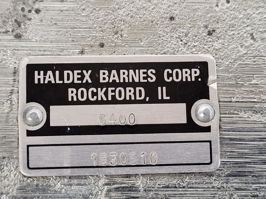 Haldex Barnes Gear Motor Hydraulic Pump 6400 1830510 New, has rust inside