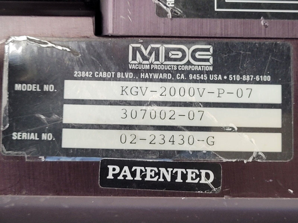 MDC KGV-2000V-P-07 2" KF-50 Solenoid Pneumatic High Vacuum Gate Valve Unit A