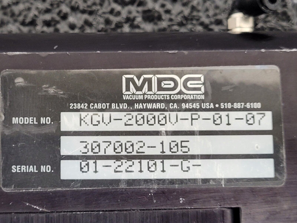 MDC KGV-2000V-P-01-07 2" KF-50 Solenoid Pneumatic High Vacuum Gate Valve Unit B