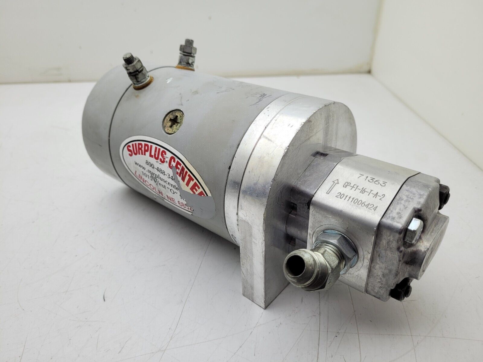 Lot of Surplus Center 12VDC Motor Driven Hydraulic Pumps GP-F1-16-T-A-2 71363