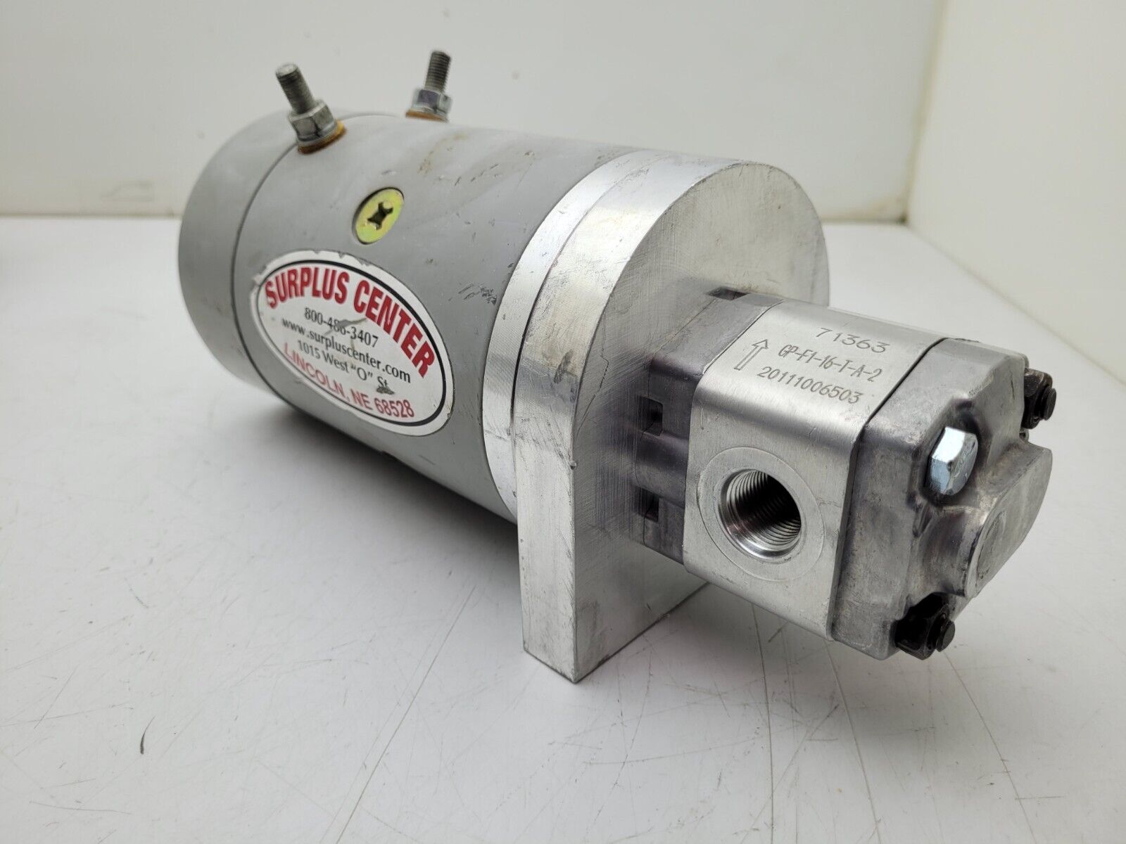 Lot of Surplus Center 12VDC Motor Driven Hydraulic Pumps GP-F1-16-T-A-2 71363