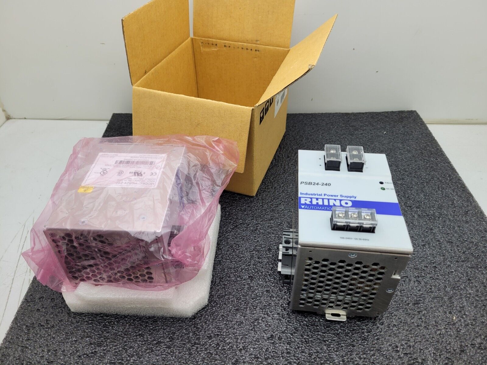 Lot of 2x Automation Direct Rhino PSB24-240 24VDC 240W 10A DIN Rail Power Supply