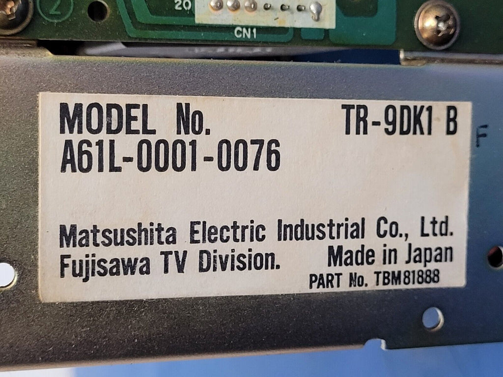 Matsushita CRT Monitor TR-9DK1 A61L-0001-0072 TBM81888 230BTB31 Unit A