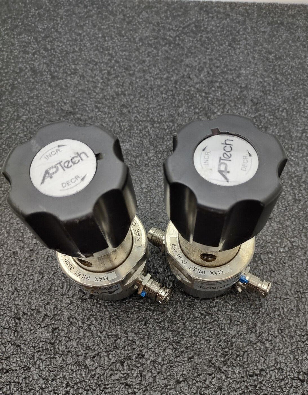 Lot of 2 APTech AP1010SM 2PW MV4 MV4 VS Regulator 3500PSI IN 100PSI Out