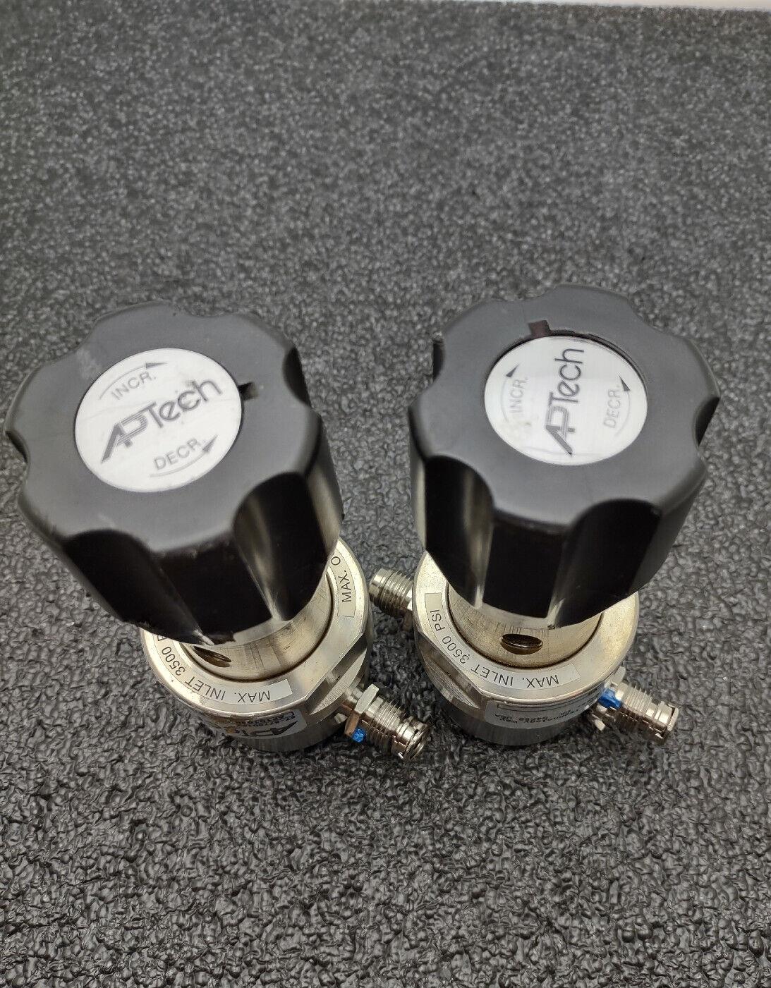 Lot of 2 APTech AP1010SM 2PW MV4 MV4 VS Regulator 3500PSI IN 100PSI Out