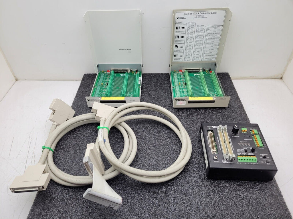 LOT OF 5 NI National Instruments SCB68 SCB69 183554C-01 & (2) 2M Cables