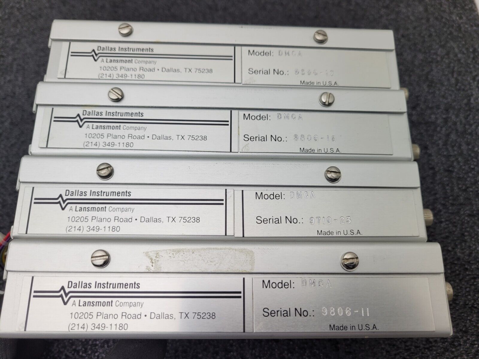 Lot of 4 - Dallas Instruments BNC Connector DMCA 9710-23