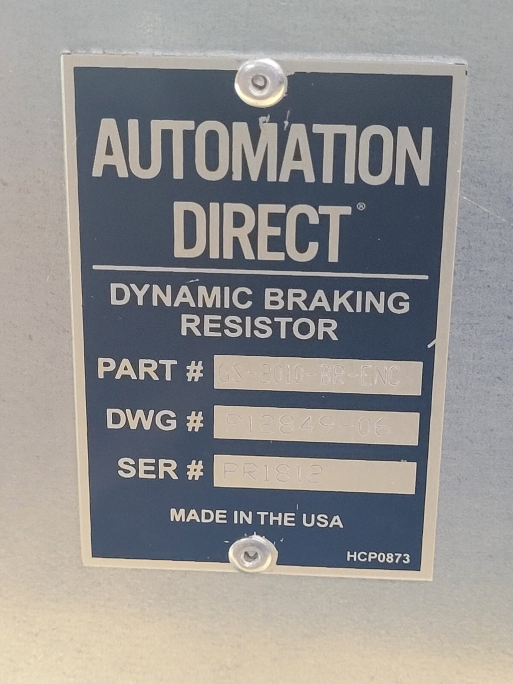 Dura Pulse Automation Direct Dynamic Braking Resistor GS-4015-BR-ENC 1 kW 50 ohm