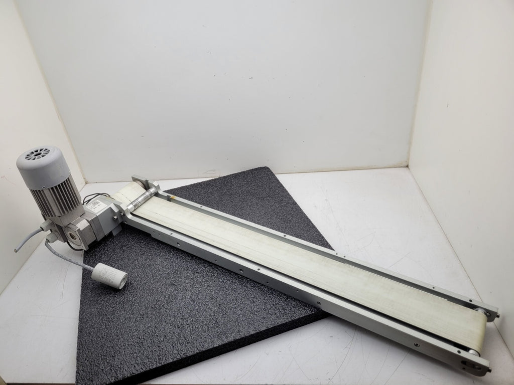 MiniMotor GearMotor Belt Conveyor 30" x 3" 230VAC 50Hz 1:30 Gear Reduction