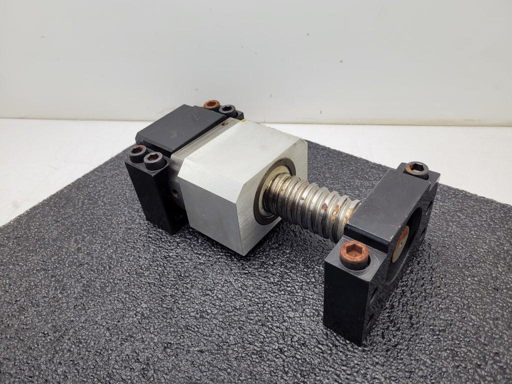 Ball Screw 3.5" travel 0.37" Pitch 1" input shaft 1.5" major Diameter Heavy Duty