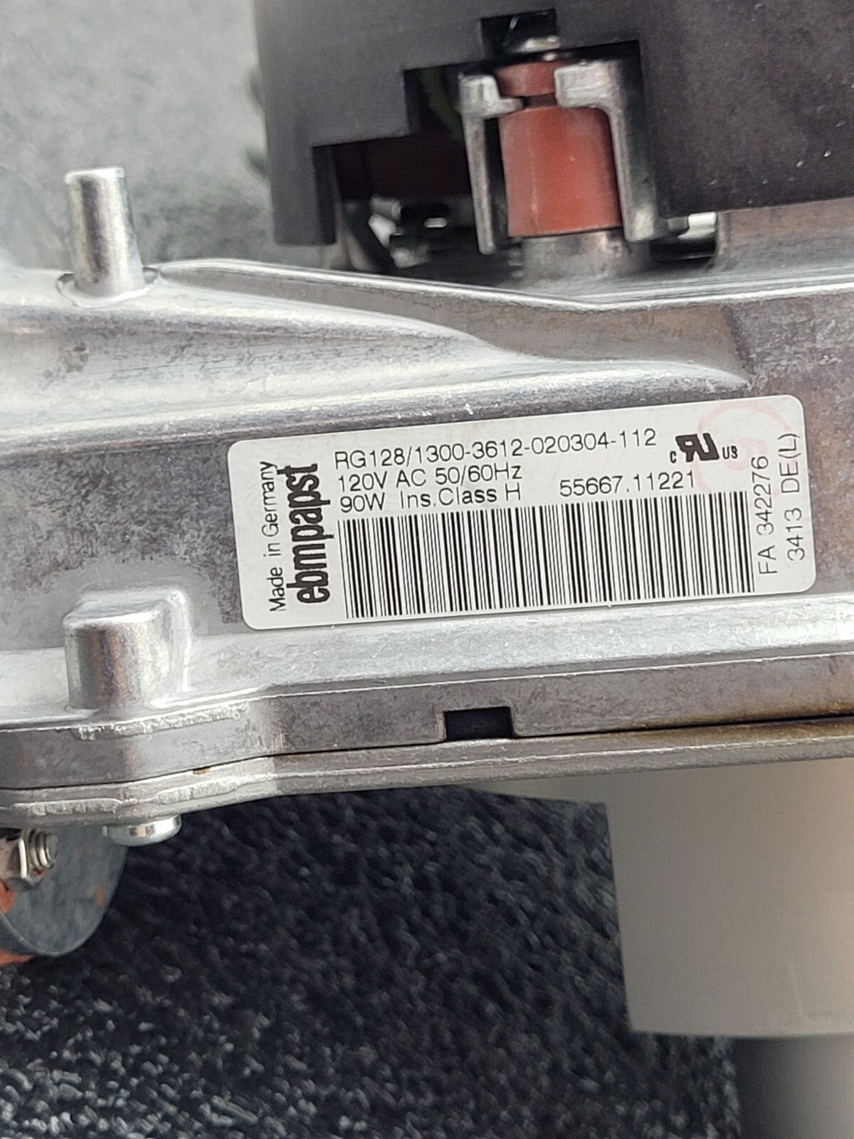 EBMPAPST RG128/1300-3612-020304-112 120VAC 90W Centrifugal Blower Fan 3x Outlet