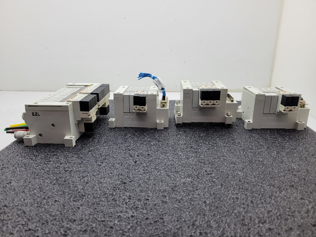 4x SMC Pneumatic Valve Block Solenoid Manifold 24VDC 26 Valves Total Lot E DB25