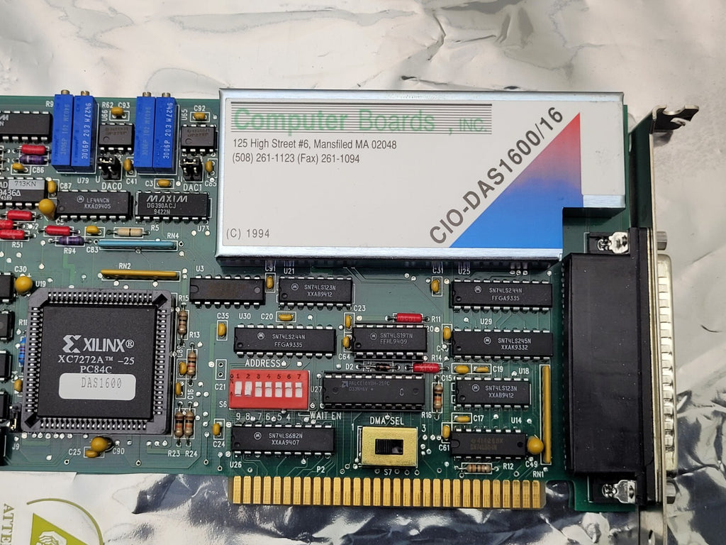 Computer Boards CIO-DAS1600/16 DAS1600 DAQ Data Acquisition ISA Card DB37