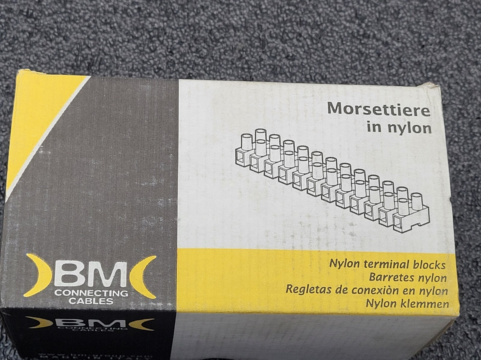 Box of 50 New BM GROUP M092 Nylon Terminal Block 12 Position 16-20AWG 600V