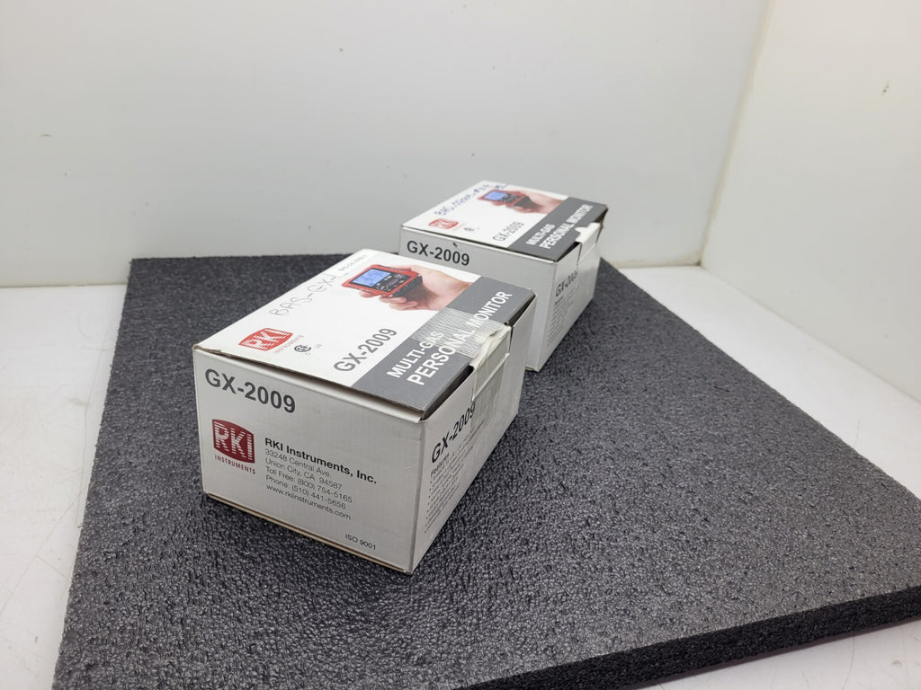 Lot of 2  RKI GX-2009 PT#72-0314RKC 3Gas LEL/H2S/CO Monitor One Fails Cal.