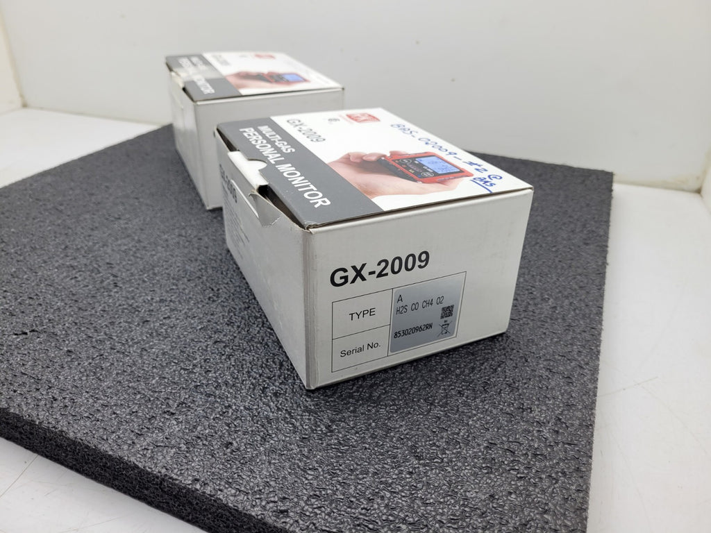 Lot of 2  RKI GX-2009 PT#72-0314RKC 3Gas LEL/H2S/CO Monitor One Fails Cal.