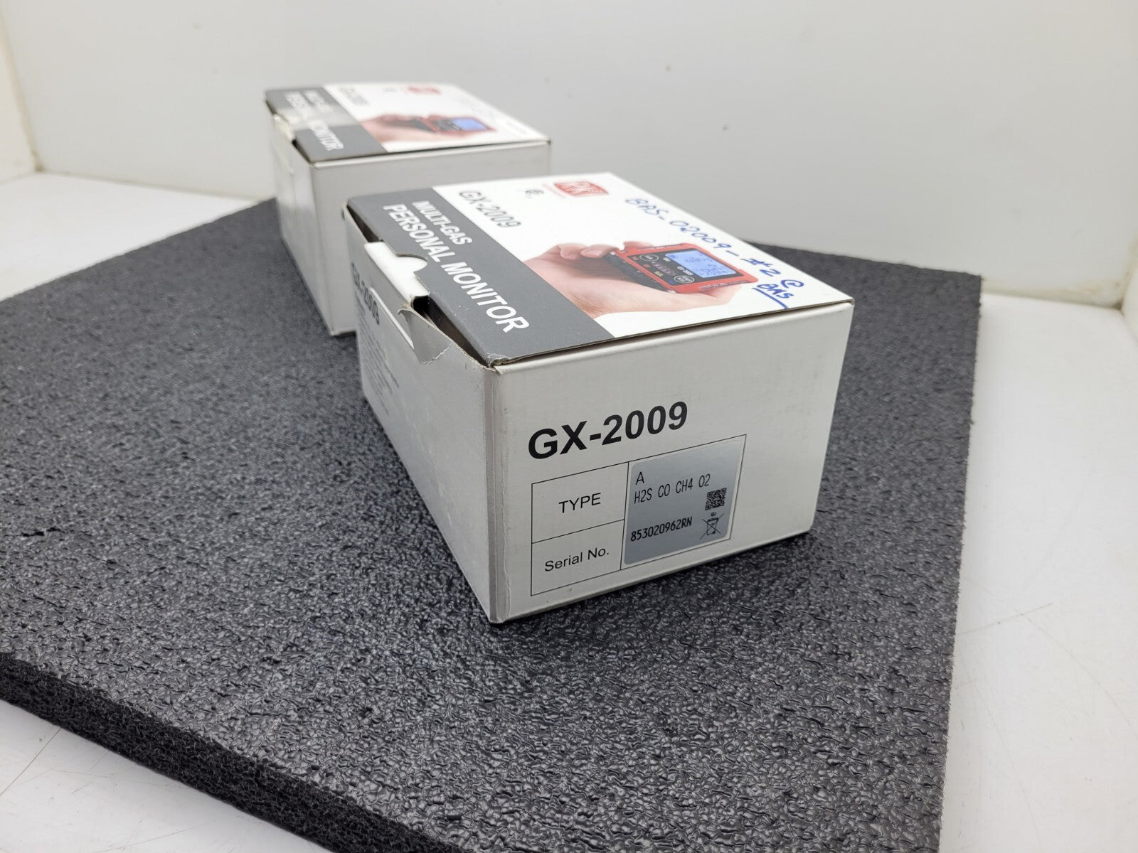 Lot of 2  RKI GX-2009 PT#72-0314RKC 3Gas LEL/H2S/CO Monitor One Fails Cal.