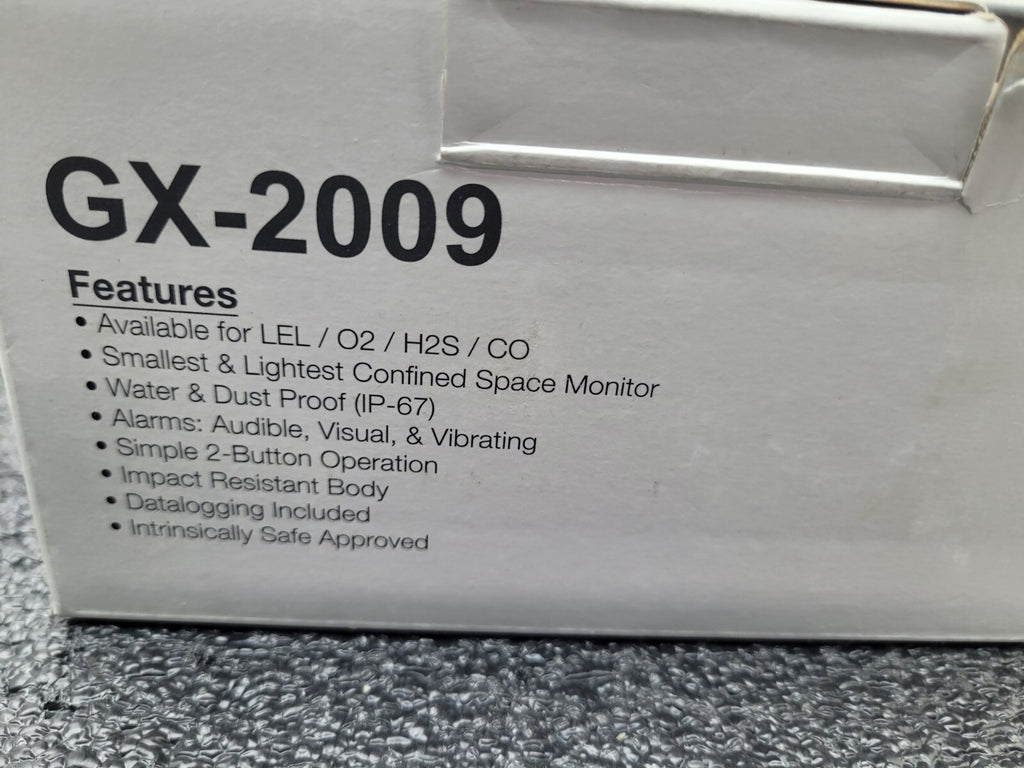 Lot of 2  RKI GX-2009 PT#72-0314RKC 3Gas LEL/H2S/CO Monitor One Fails Cal.