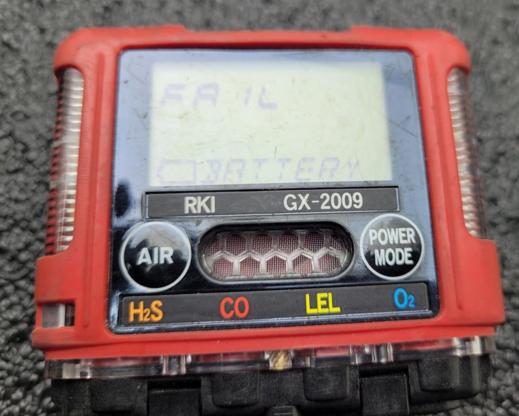 Lot of 2  RKI GX-2009 PT#72-0314RKC 3Gas LEL/H2S/CO Monitor One Fails Cal.
