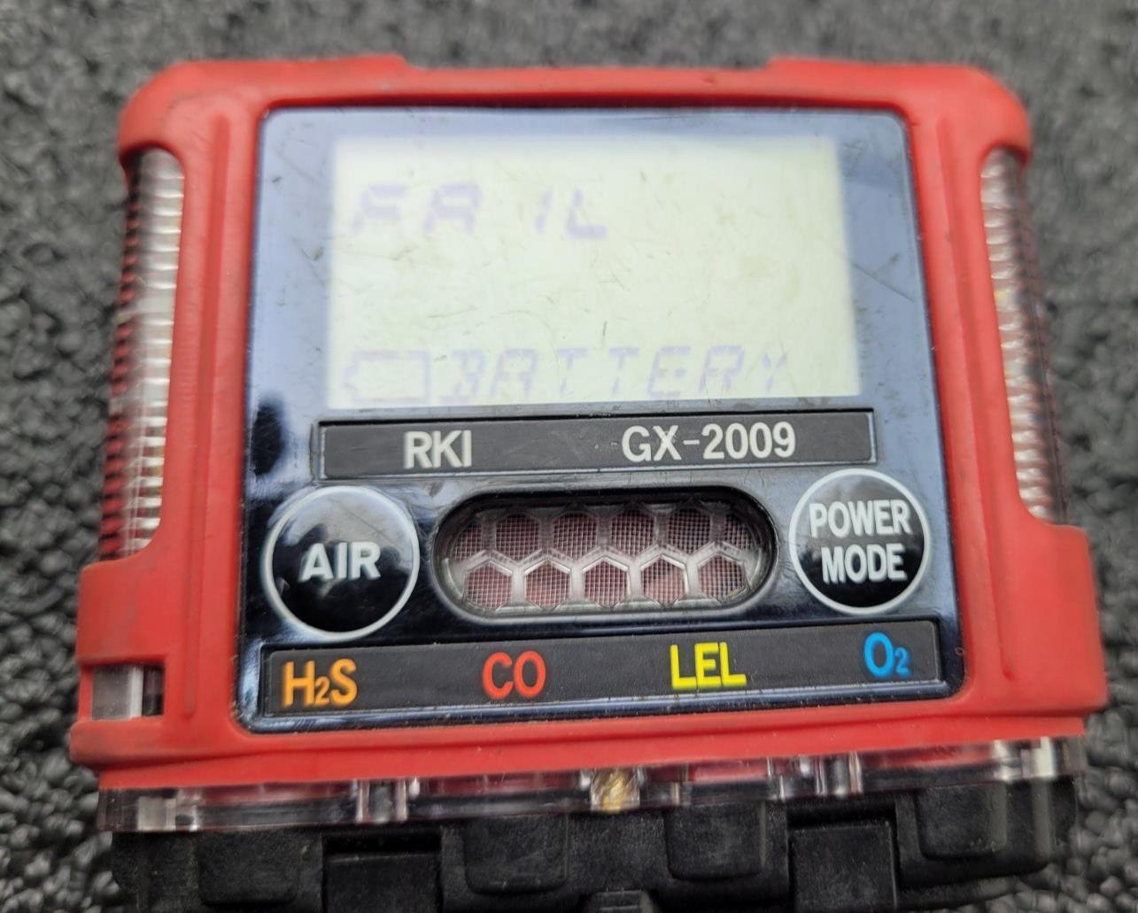Lot of 2  RKI GX-2009 PT#72-0314RKC 3Gas LEL/H2S/CO Monitor One Fails Cal.