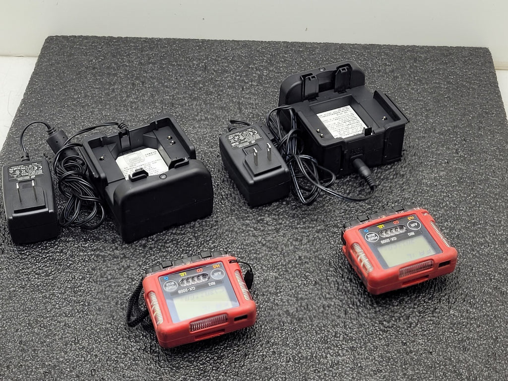Lot of 2  RKI GX-2009 PT#72-0314RKC 3Gas LEL/H2S/CO Monitor One Fails Cal.