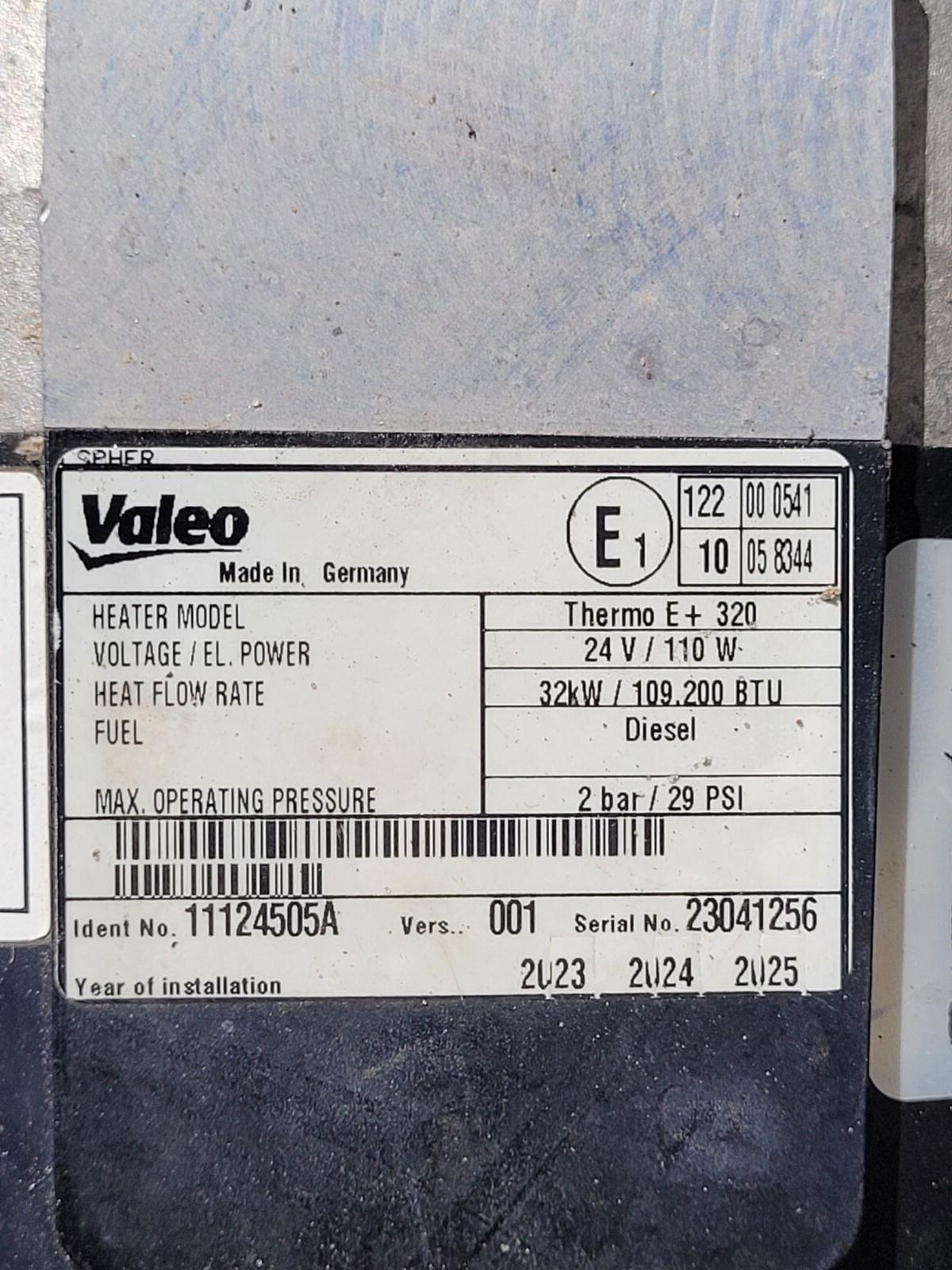 Webasto Valeo Thermo E+ 320 11124505A  Diesel Heater 32 kW 24 Volt 110 A10