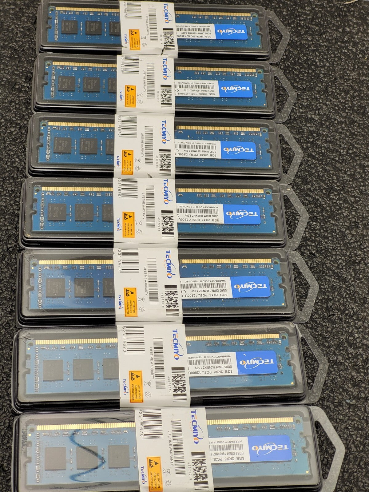Lot of 9x TECMIYO 8GB PC3L-12800U DDR3 1600MHz PC3 Ram