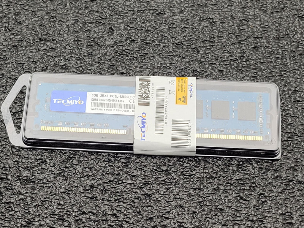 Lot of 9x TECMIYO 8GB PC3L-12800U DDR3 1600MHz PC3 Ram