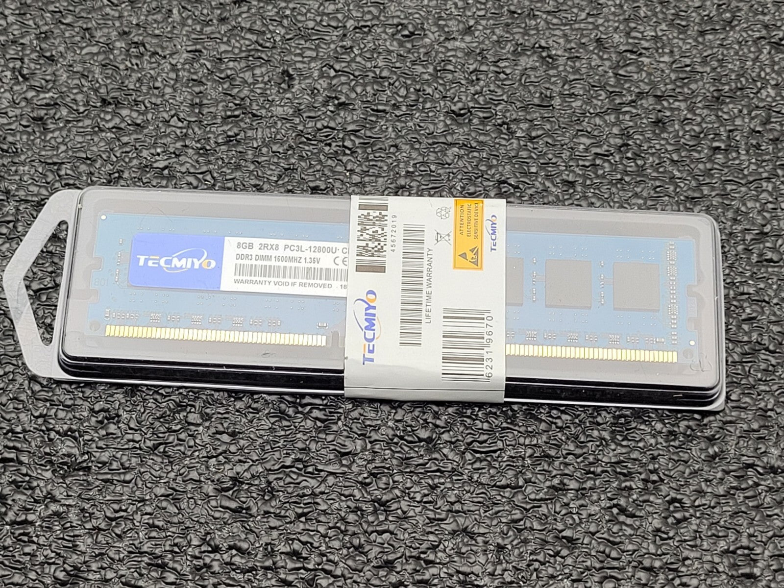 Lot of 9x TECMIYO 8GB PC3L-12800U DDR3 1600MHz PC3 Ram