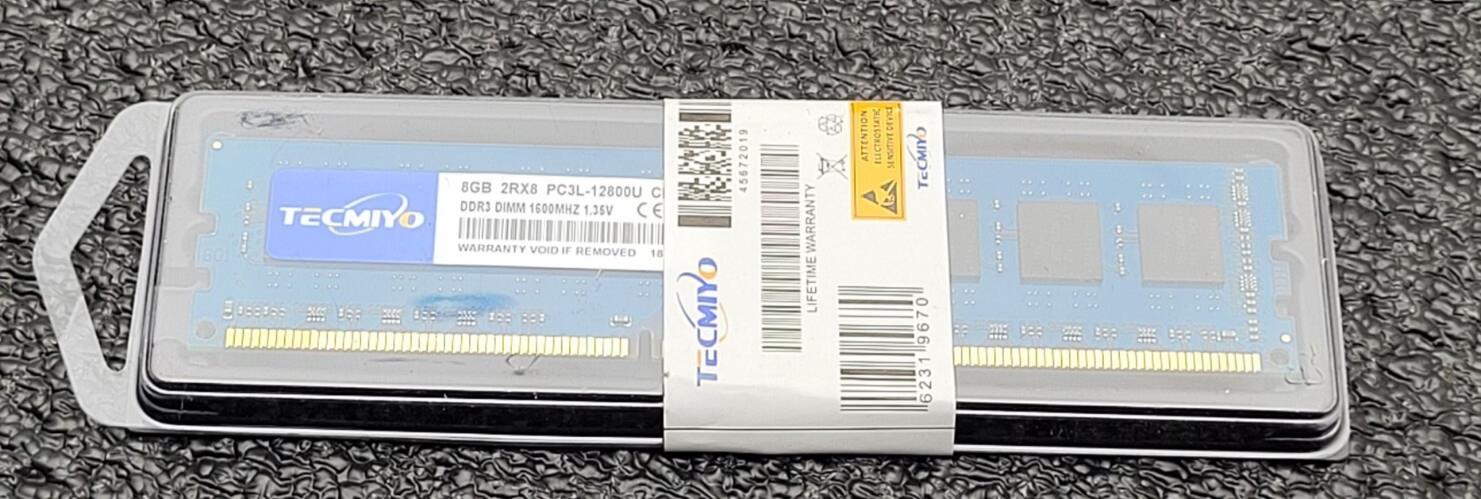 Lot of 9x TECMIYO 8GB PC3L-12800U DDR3 1600MHz PC3 Ram