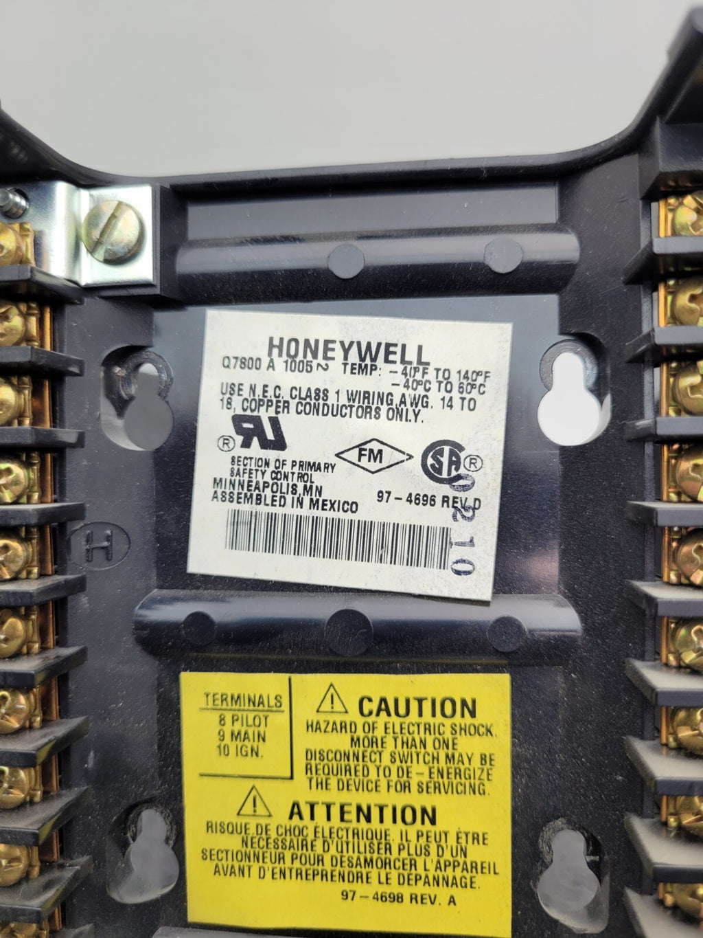 HONEYWELL RM7895D1011 Primary Control 120VAC 50/60HZ