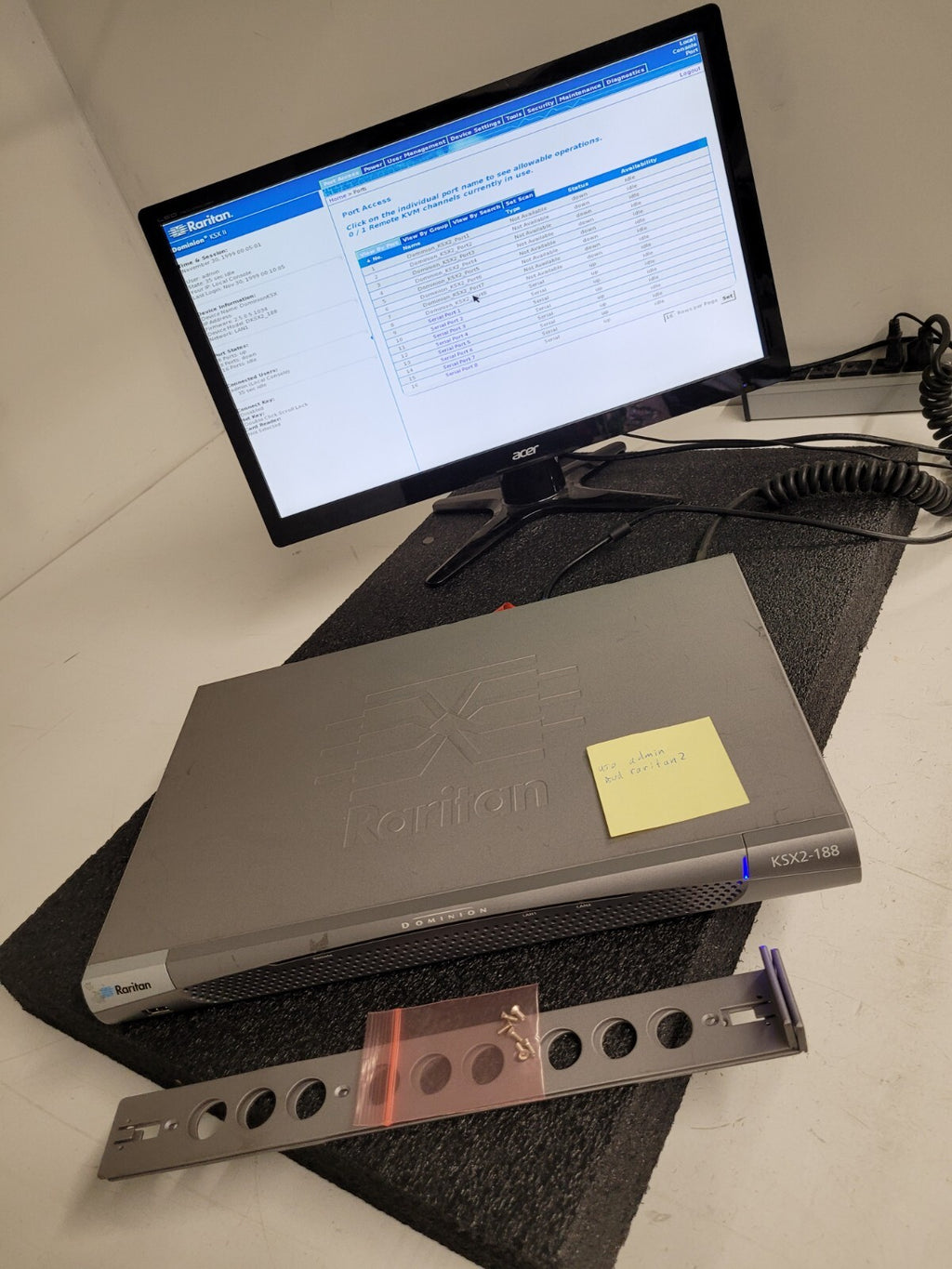 Raritan DKSX2-188 8 Port KVM Over IP Switch Dominion KSX II 8 serial port 8 KVM