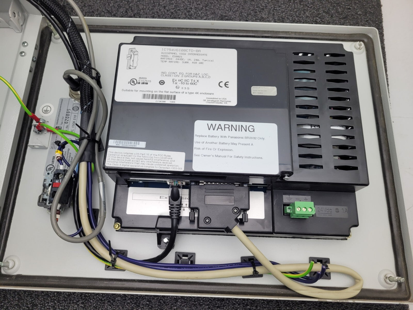 GE FANUC IC754VG108CTD ES0821 8" BA Touch Panel ES0821 Quickpanel View