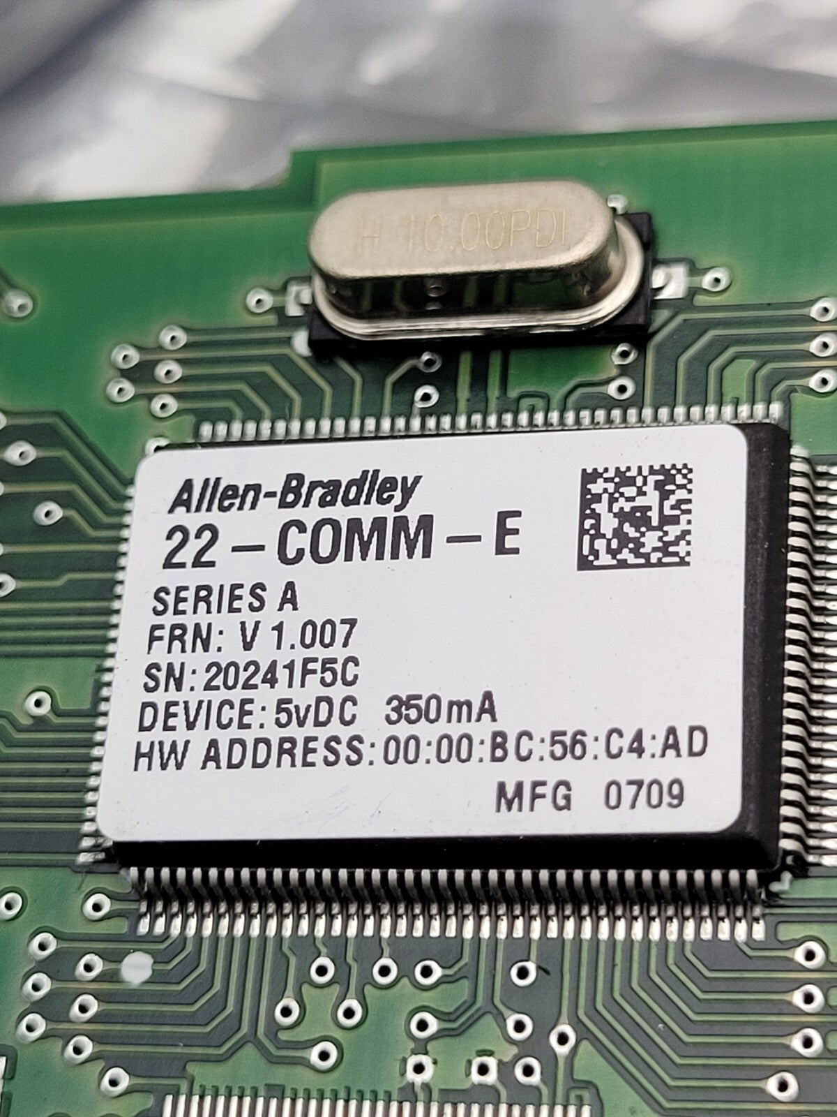 Allen-Bradley 22-COMM-E Powerflex Vfd Ethernet/IP Adapter Ver 1.007 22COMME