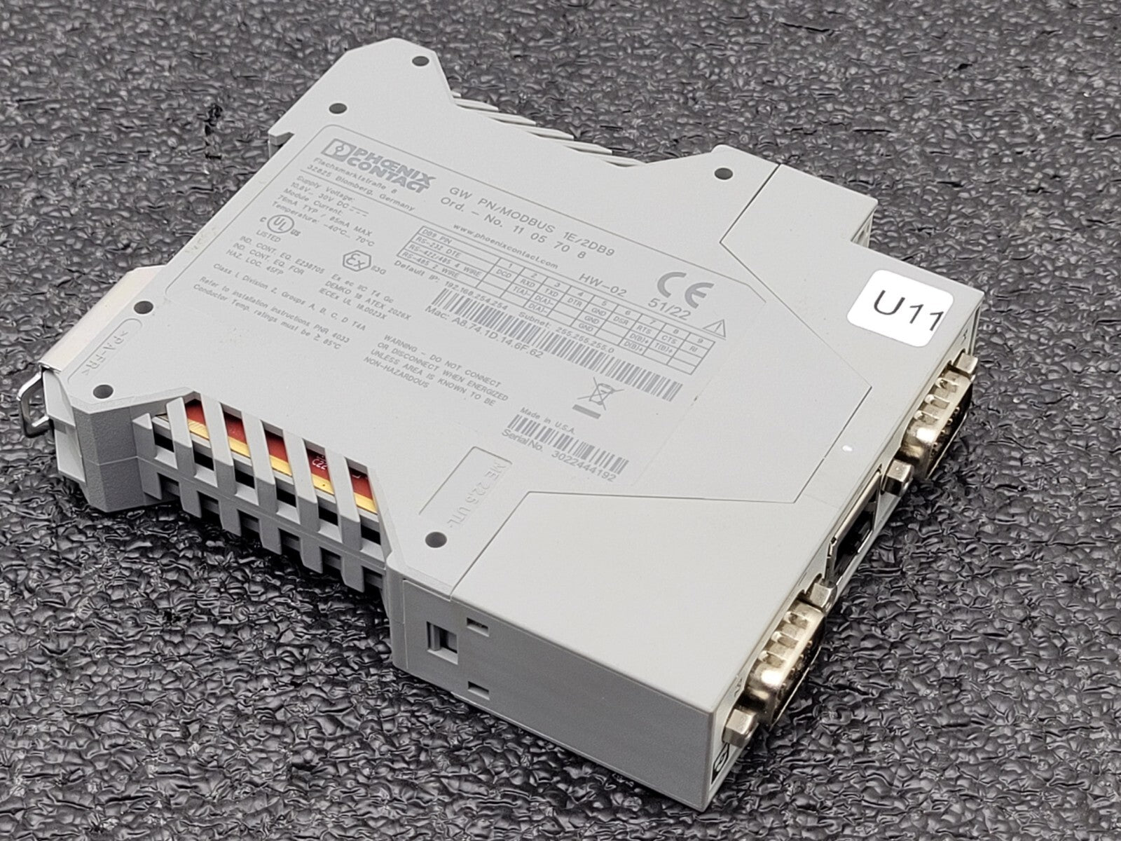 Phoenix Contact GW PN/MODBUS 1E/2DB9 Interface Converter 1105708