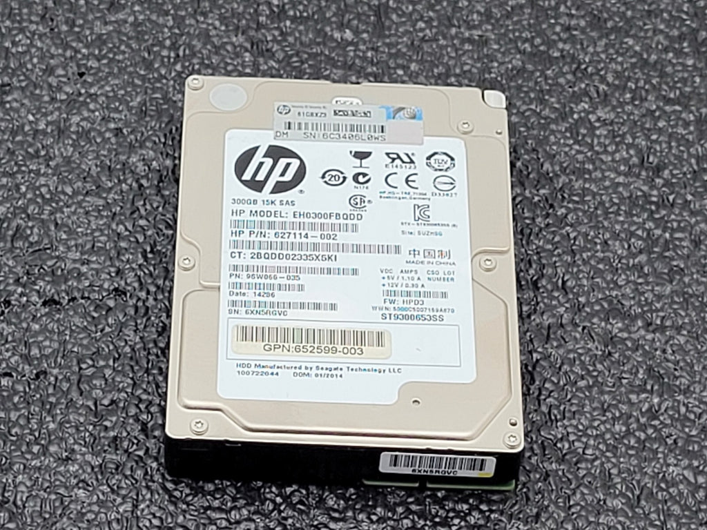 HP EH0300FBQDD 627114-002 2.5" 300GB 15K SAS Hard Drive