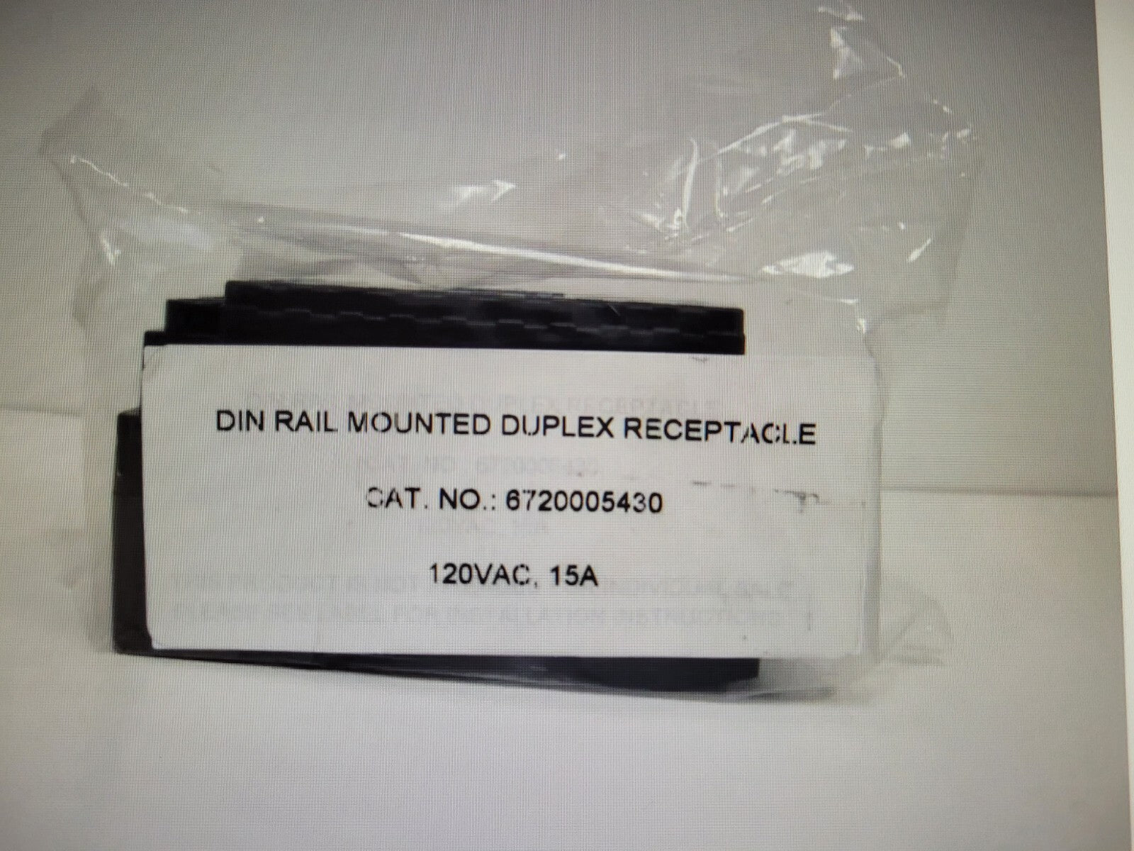 Lot of - 4 Weidmuller DIN-Rail 120VAC Duplex Outlet w/LED, 15A, 42mm Rail Mount