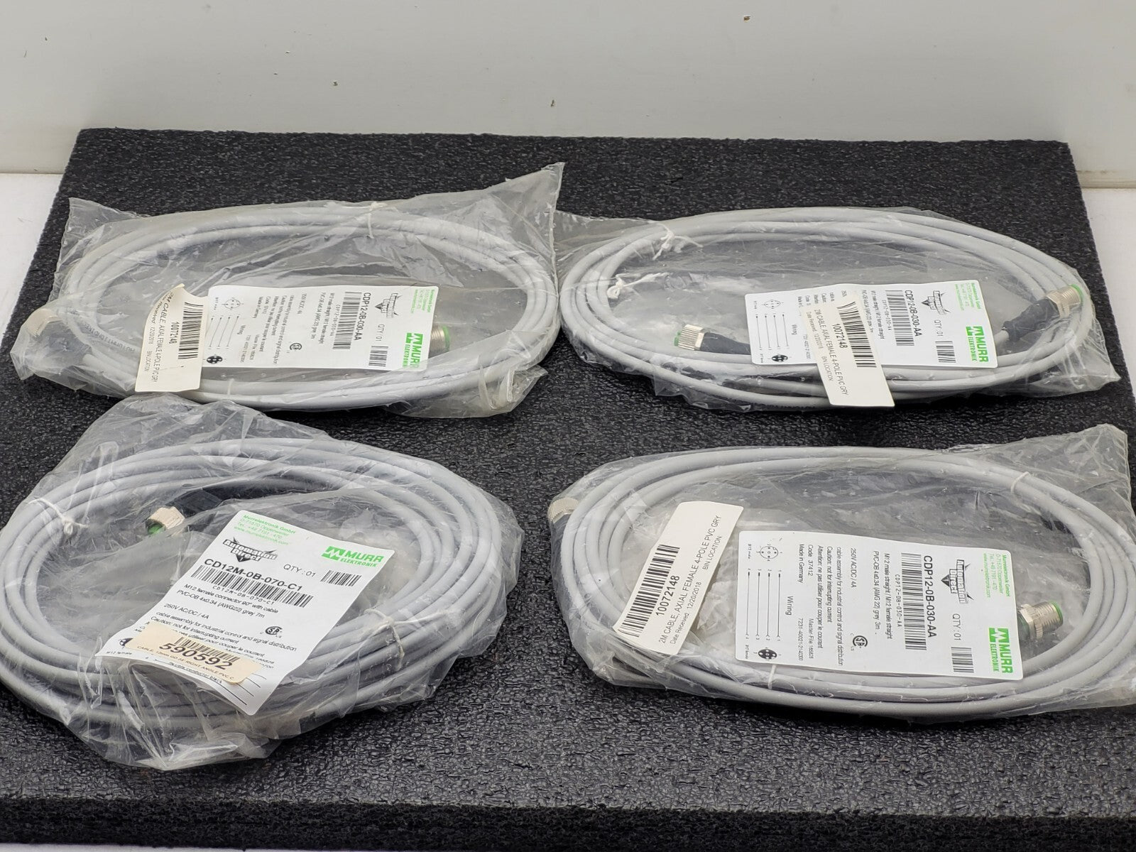 NEW AUTOMATION DIRECT 1x CD12M-0B-070-C1 CORDSET 3x CD12M-0B-030-AA